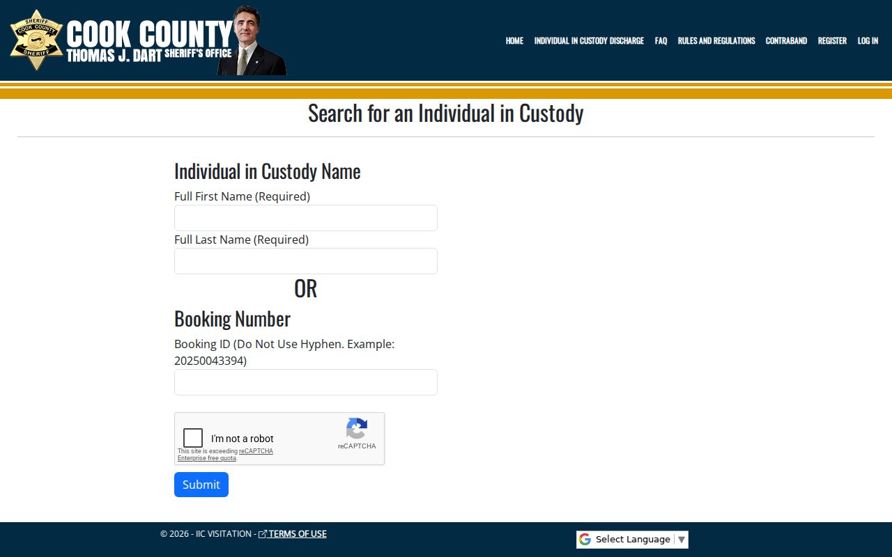 Wilmette residents directory Cook County custody locator