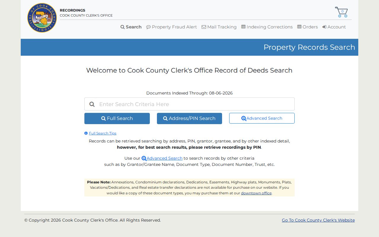 Wilmette residents directory Cook County deed index