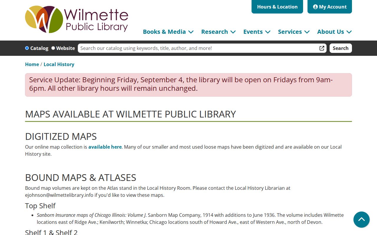 Wilmette previous residents historical maps collection